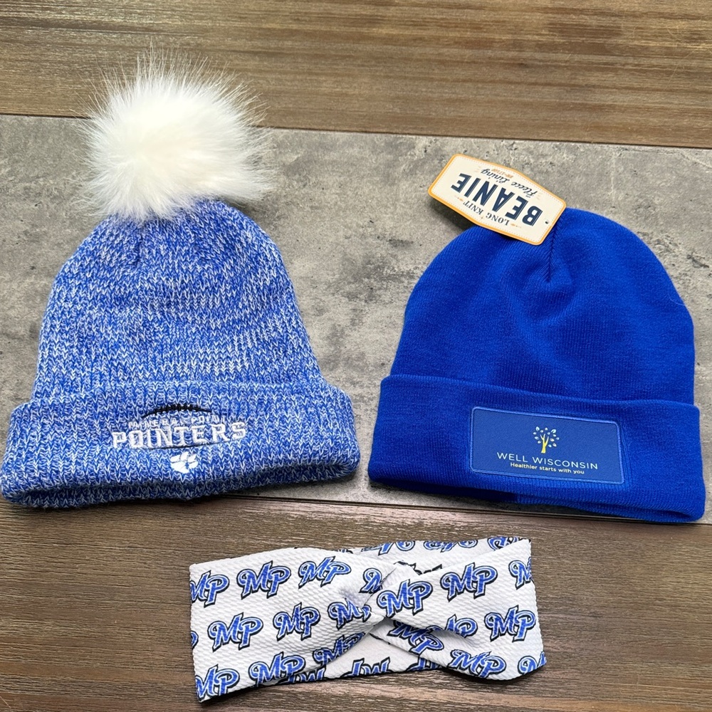 Blue and White Hat Set